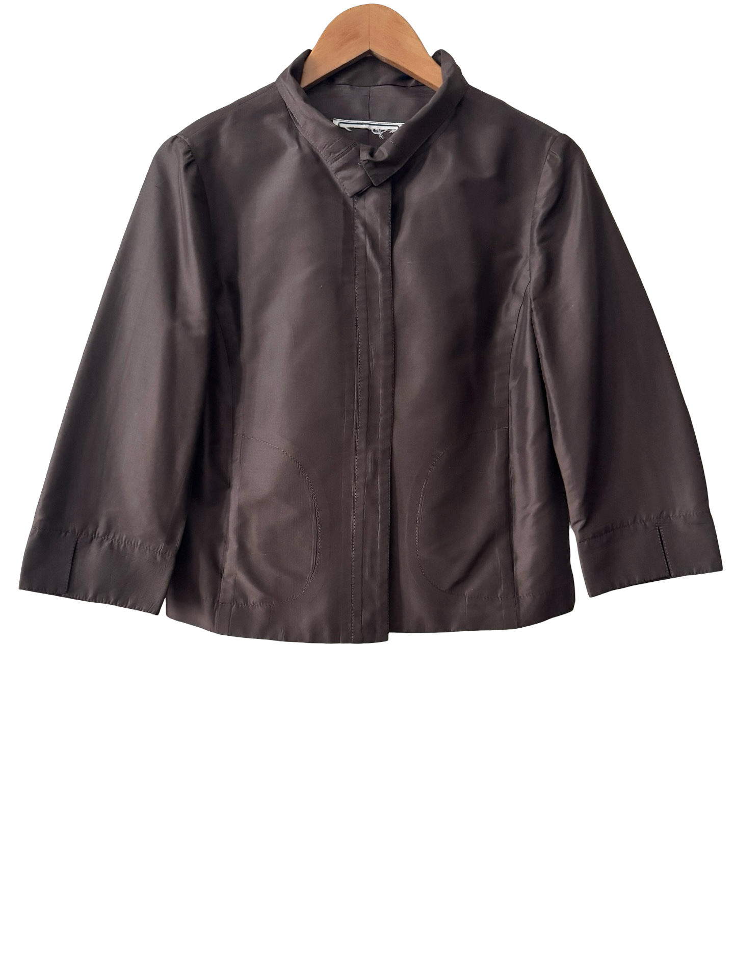 Vintage 90s Espresso Hour Light Cropped Jacket (S)