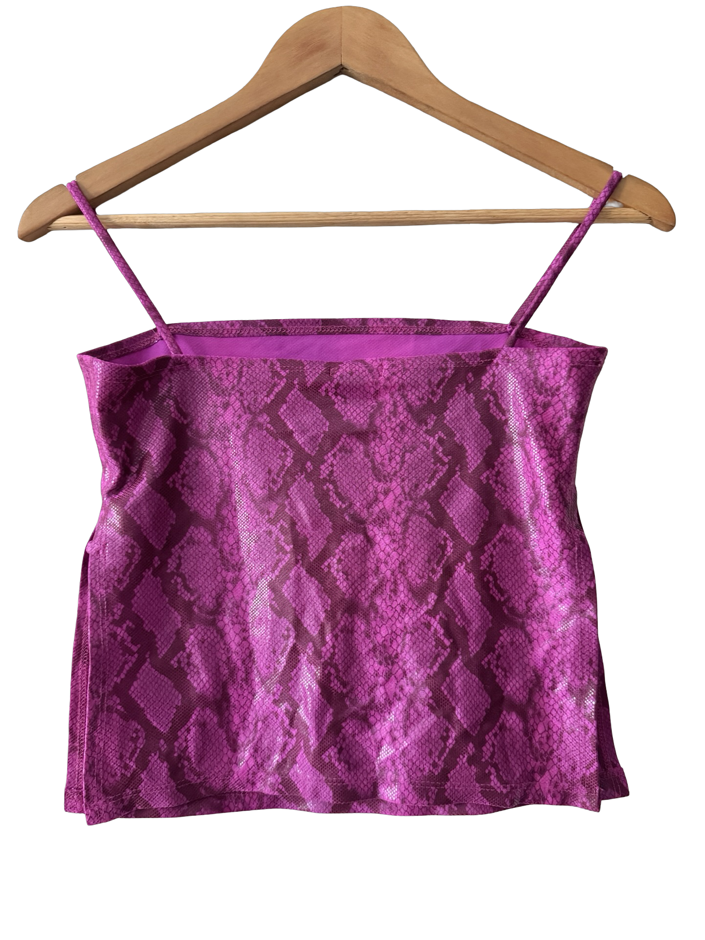 Vintage 90s Fuchsia Python Cutout Cami (S)