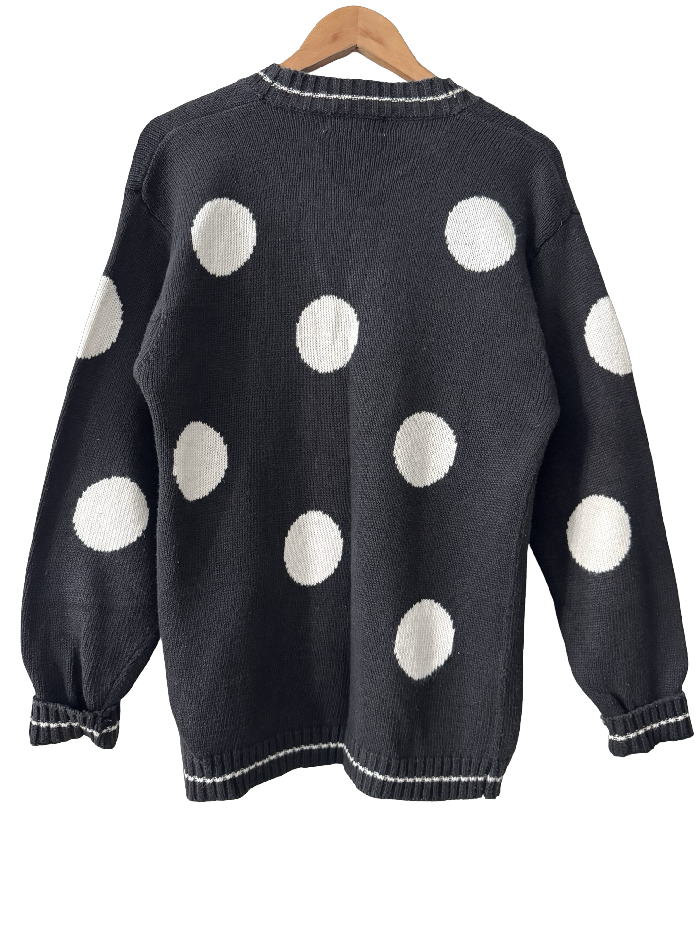 Vintage 90s Domino Darling Polka Dot Cardigan (M)