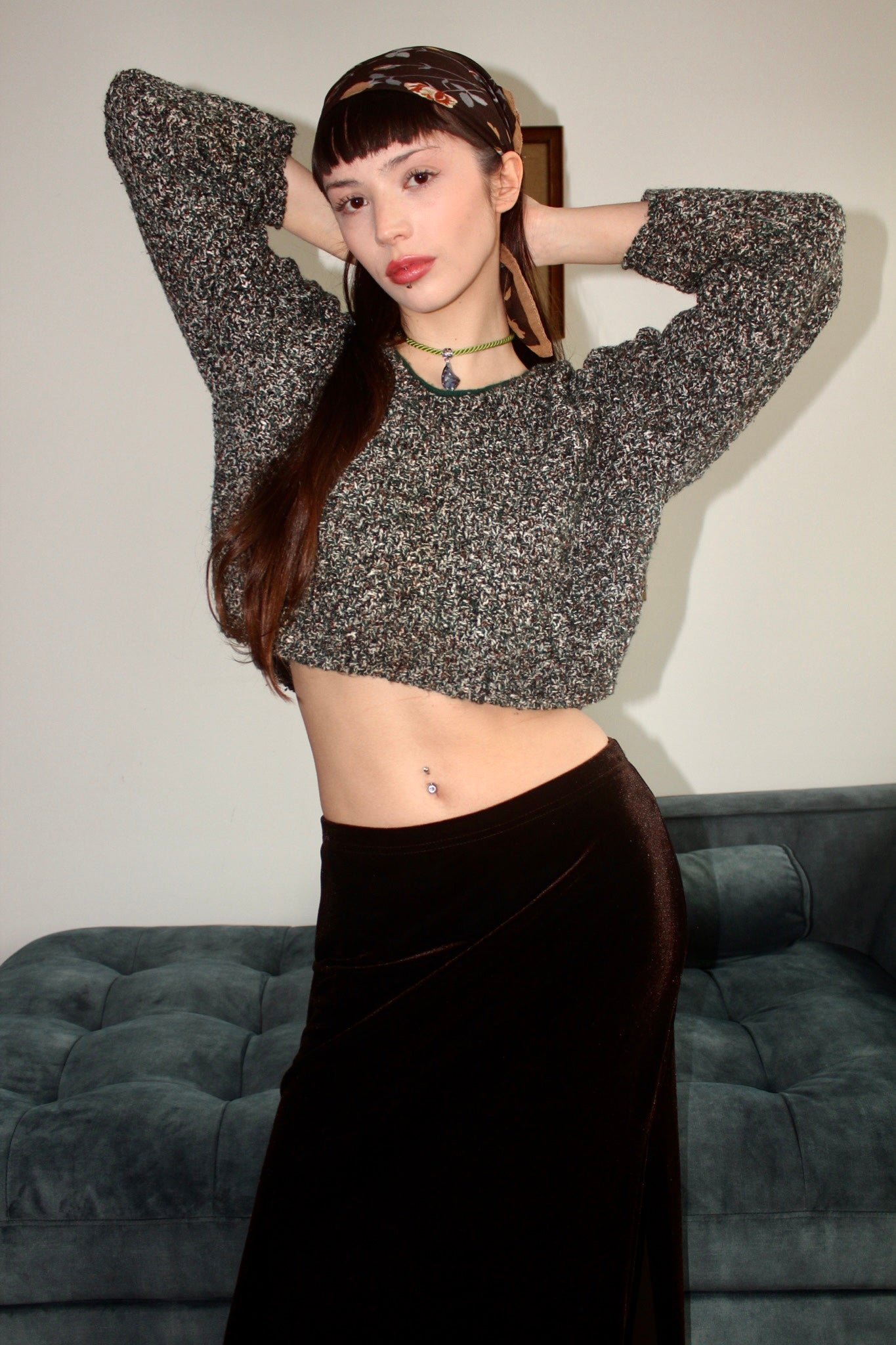 Vintage 90s Mélange Cropped Knit (M)