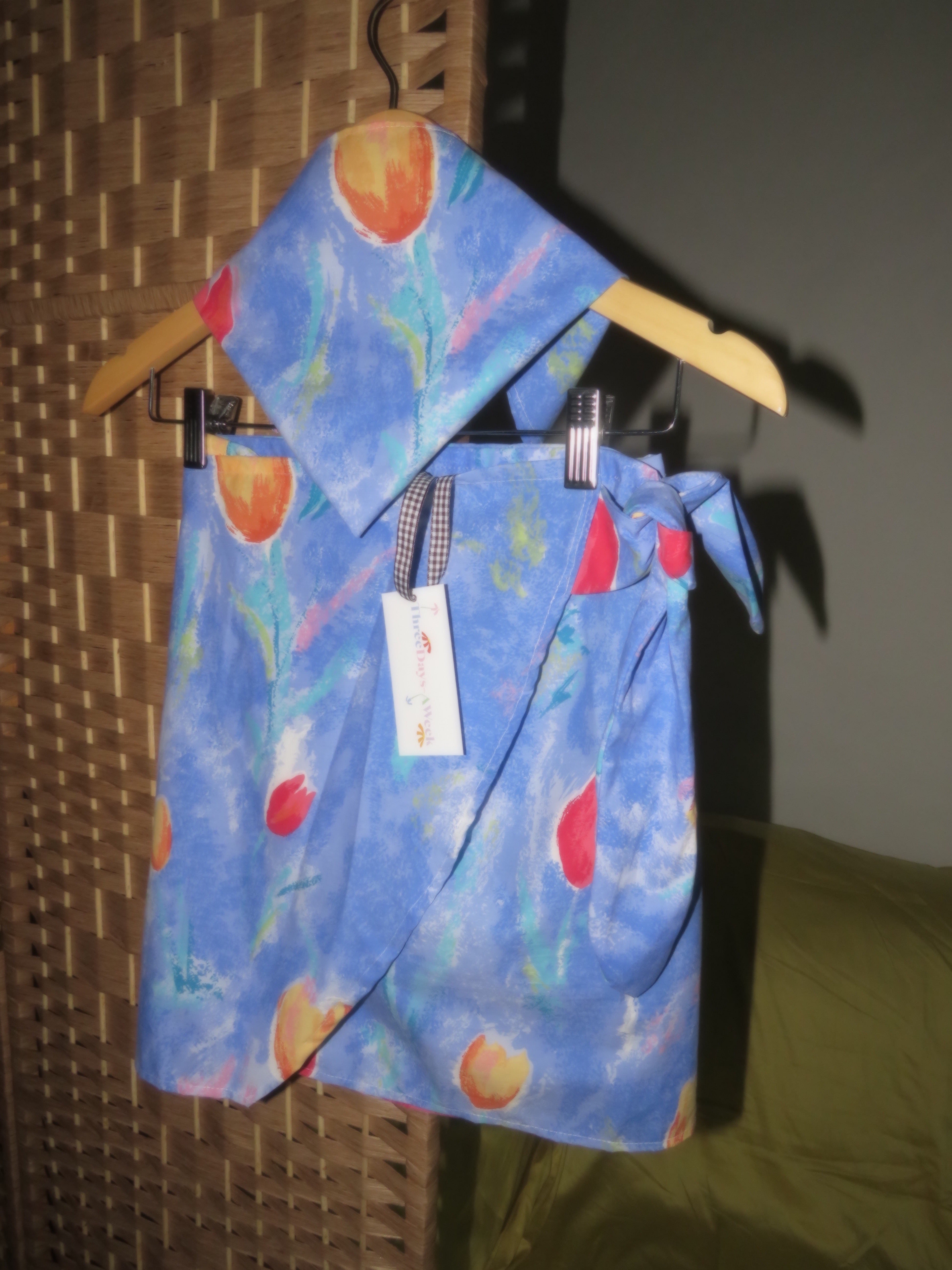 The Garden Wrap Skirt Set- Exotic Tulip Print