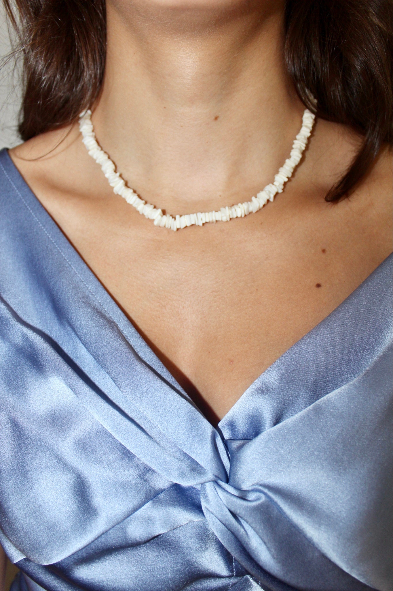 handmade dainty ivory necklace