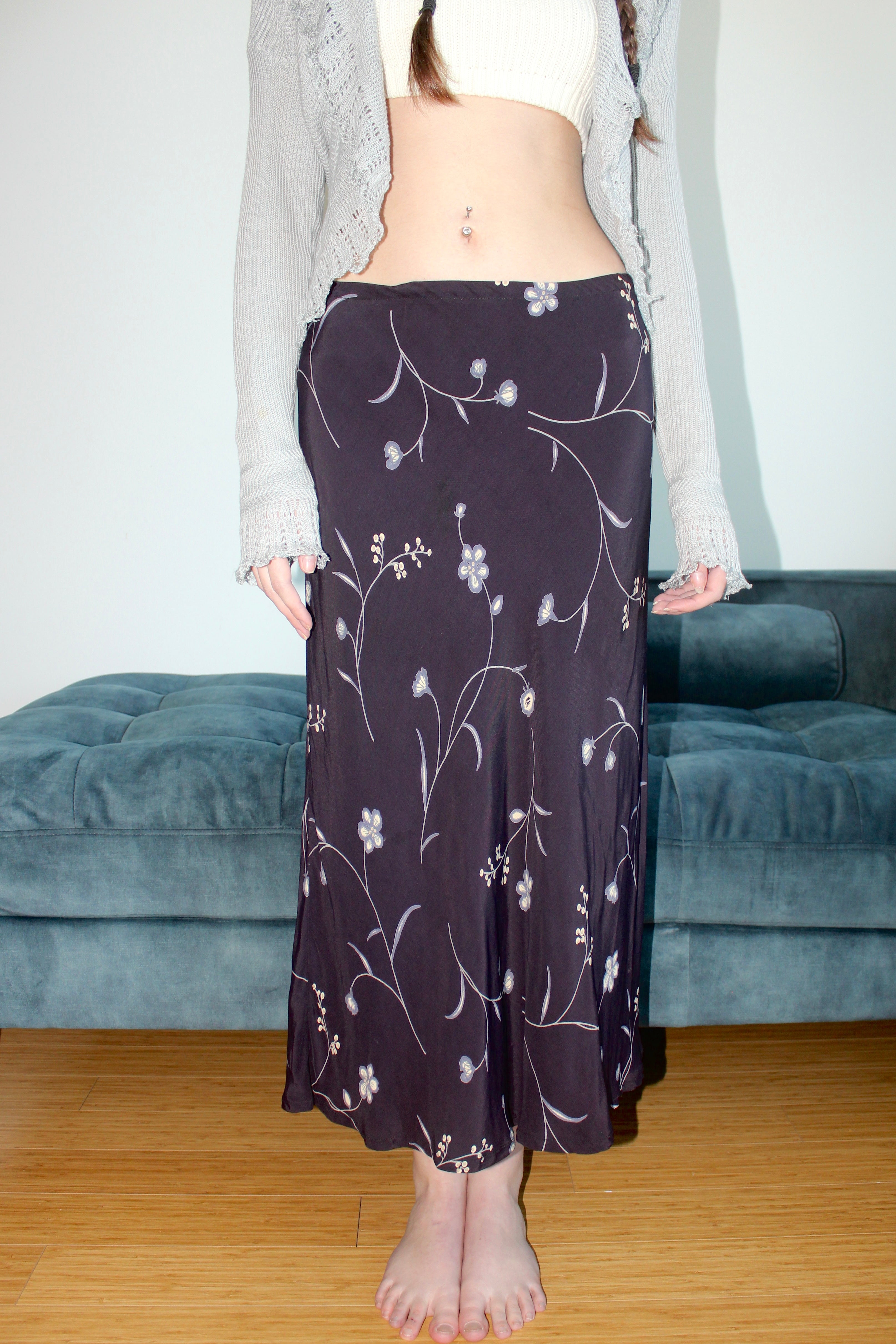 Vintage 90s Vine Midi Skirt (S)